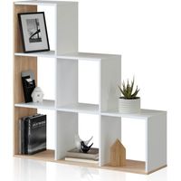Estanteria Step blanco y roble
