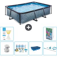 Exit-toys Piscine Exit Rectangulaire - Effet Pierre - 300x200x65 cm - 7-pièces S336