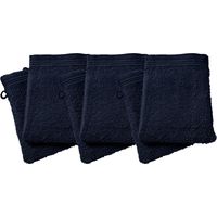 Lot de 6 gants de toilette éponge "Spa" 15 x 21 cm / 400 gr/m² - "Spa" Bleu Nuit