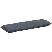 vidaXL Coussin de Dos Gris foncé 160 x 50 cm Tissu en velours côtelé