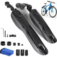 Garde Boue Velo 24/25/26/27/28/29 Pouces, Garde Boue Gravel VTT Avant et Arrière, Bicycle Mudguard avec Serviette