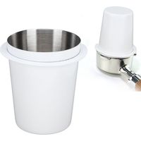 Tasse de Dosage 58mm pour Café en Acier Inoxydable, Accessoire pour Machine à Café, Poignée de Dosage Blanche