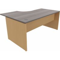 Bureau compact individuel pieds panneaux Serenity