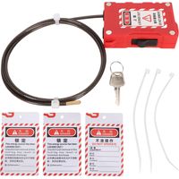 Ortviai Câble de Sécurité Anti-Corrosion Rouge avec Câble Délaisonnable pour Maintenance Industrielle et Lockout