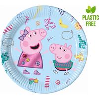 Piatti di carta di Peppa Pig, 23 cm, 8 pezzi