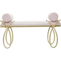Banqueta mauro ferretti terciopelo rosa 1125 cm cojines