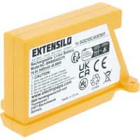 EXTENSILO Akku kompatibel mit LG Hom-Bot VR5902LVM, VR5903KLW, VR5902LV, VR5902LVMS, VR5903KL Staubsauger Schwarz (3400 mAh, 14,4 V, Li-Ion)
