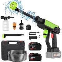 Nettoyeur haute pression électrique 500 W / 70 bars, pistolet de lavage auto, outil d'arrosage de jardin, outil de nettoyage (Vert)