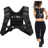 Gilet d'entraînement lesté, 9 kg, réglable, sangles réfléchissantes