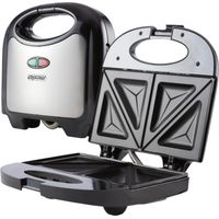 Mesko MS3080 Appareil Éectrique pour 4 Sandwiches en Forme de Triangle, Plaques Antiadhésive 850W Noir/Argent