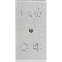 VIMAR - R14531.24.SL 1M Taste EIN/AUS Lautstärkesymbole Silber