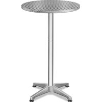 Height adjustable foldable aluminum bar table for events 60cm top