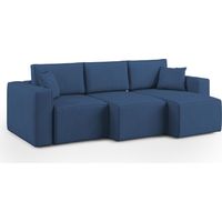 Morfeo Canapé avec 3 assises amovibles en tissu doux imperméable T02 245 cm bleu
