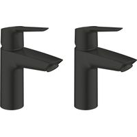 Grohe Set di due miscelatori per lavabo START misura S, nero opaco (235512432-GroheBlackDuo)