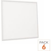Panneau LED Slim 60x60 32W 130lm/W TRIAC Sans Flicker - Pack de 6 - Blanc Froid 6000K - 8000K - SILAMP