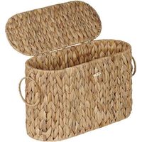 Porte-papier toilette en forme de jacinthe d'eau avec couvercle. Design fin, peut contenir jusqu'à 6 rouleaux.