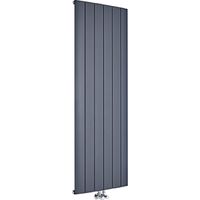 Hudson Reed – Radiateur vertical en aluminium anthracite 160 x 56,5 cm – Puissance 1473W – Raccordement central pour gain de place – Garantie 10 ans