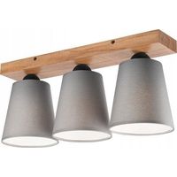 Lamkur Lula 47652 lampada grigia legno naturale design boho