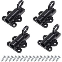Door Latch 4 Pieces Door Latch Automatic Gate Lock Exterior Door Lock Window Latch Spring Latch Bolt Black Aluminum Door Latch With Screws