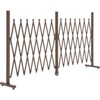 Scherengitter Absperrgitter Scherensperre ausziehbar 52-405cm Garten Alu Braun H103,5cm