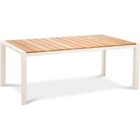 Best Freizeitmöbel Paros Gartentisch Esstisch Dinningtisch 160x90 cm sand/Teakholz