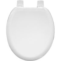 Abattant WC en bois moulé 43,1 x 37,1 x 4,8 cm – Fixation réglable – 5000AR – Universel pour cuvettes standards – Carrara & Matta