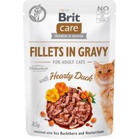 Brit Care Cat Entenfilets in Sauce für Katzen 85g Beutel – Ente in Sauce 85g