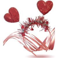 3 Pcs Bandeau En Plastique Avec Coeurs Doux Ornement De La Saint Valentin 95592