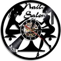 Horloge murale en vinyle pour salon de manucure – Décoration murale pour salon de beauté – Cadeaux pour manucure
