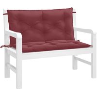 Coussins de banc de jardin lot de 2 rouge bordeaux mélangé vidaXL
