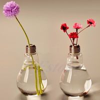 Pot de fleurs sphérique en verre en deux parties, vase en verre, jardinière de table en verre, petit pot de fleurs hydroponique, vase en verre