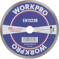 WorkPro GSOSCR-3 Disque à tronçonner diamanté 180 mm 1 pc(s) Céramique, Porcelaine, Marbre, Brique,