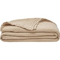 ESSIX Plaid tinta unita in garza di cotone, Jazzy, 130 x 170 cm