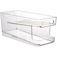 CREA Fridge Rack Double Layers Large Capacity Plastic Beer Cans Fridge Holder Rack For Household