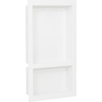 Duschnische mit 2 Fächern Hochglanz-Weiß 41x69x9 cm