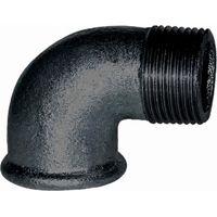 Winkelstück, verformbar 90°, 20x27, männlich weiblich schwarz kleiner Radius