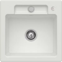 VILLEROY ET BOCH Siluet 50 S Steam CeramicPlus Fregadero de 1 seno con vaciador automático