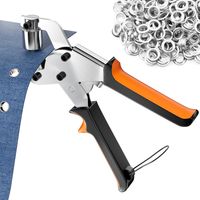 CCYKXA Oeillets Métalliques Kit 10mm, Pince à Oeillet avec 300 Oeillets, Pinces Perforatrices à œillets, Ensemble Professionnel de Perforateur pour Bache Tissus Cuir Carton Affiches Bannières