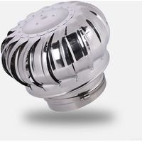 Drehbare Kaminhaube aus Edelstahl ohne Windballantrieb und Rauchabzugsvorrichtung - Regenfester Lüfter (Ø 160 mm)