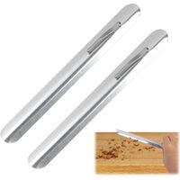 Sollbry 2 Pièces Ramasse miettes de Table INOX courbé, Ramasse miettes pour Nettoyer Facilement Votre Nappe, Pratique Ramasse-miettes de restaurant pour serveurs, Accessoires Restaurant Manuel (Argent