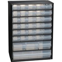 Magazzino per piccoli pezzi B306xT150xH420mm in acciaio blu, 34 cassetti in polipropilene