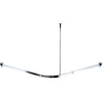 RIDDER 520000-350 - Asta per Tenda da Doccia, in Alluminio Lucido, 90 x 90 cm