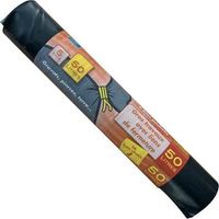 5er-Set Müllsäcke 50 L verstärkt 100 Mikron Schwarz
