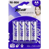 XCell X2700AA Pilas recargables NiMH 2700 mAh plata