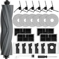 24 Stück Zubehör für Mova E40 Ultra Saugroboter, Ersatzteile set für E40 Ultra, 1 Hauptbürste, 6 Staubbeutel, 6 Wischpads, 4 HEPA-Filter, 6 Seitenbürsten, 1 Reinigungsbürste