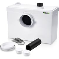 Sanigo Triturator Macerador 600W Bomba de aguas residuales 200L/min con filtro de carbón para inodoros, lavabos y duchas