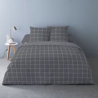 Housse de couette 240x220 + 2 taies flanelle 100% coton