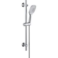 JOHO Duschstange ohne Armatur – Duschset mit XXL Handbrause 3 Strahlarten – Brausestange 70 cm aus Edelstahl – Höhenverstellbare Halterung – Chrom