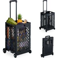 Folding Shopping Cart with Wheels - Large Capacity