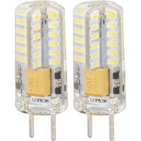 Ortviai Ampoule LED GY6.35 3 W 48 LED 6000 K pour lustre et lampe de table – Lot de 2, 12 V